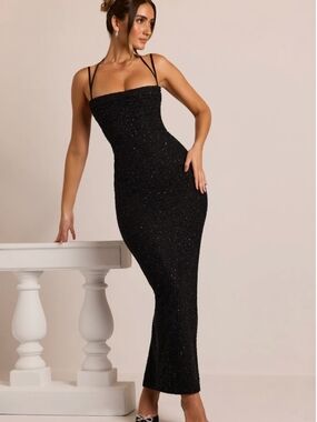 off the shoulder floor length dress The Quinn Long Off Shoulder A-line Satin Dress 12 / Black